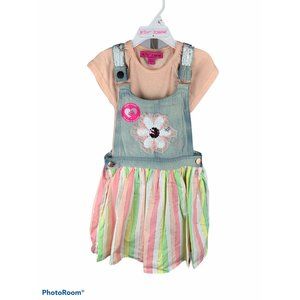 Girl's Betsey Johnson sequin overall jumper size